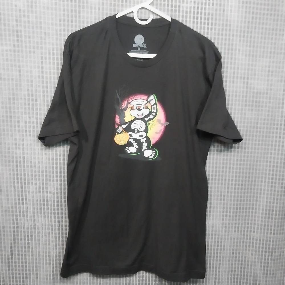 Buc-ee's‎ T-Shirt Halloween Spooky Stuff Skeleton Beaver Medium Black